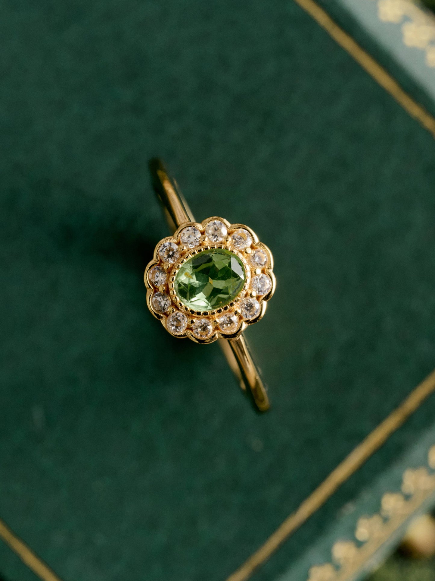Peridot Rosette Ring