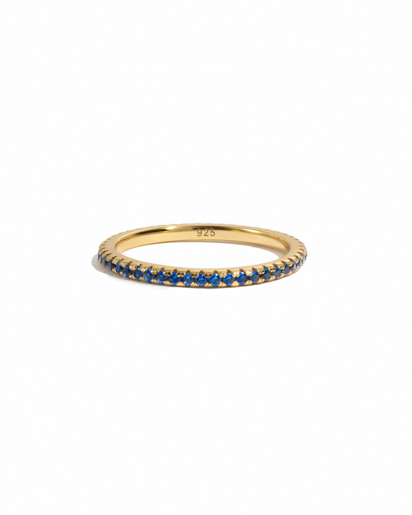 Gold Plated Sapphire Eternity Ring