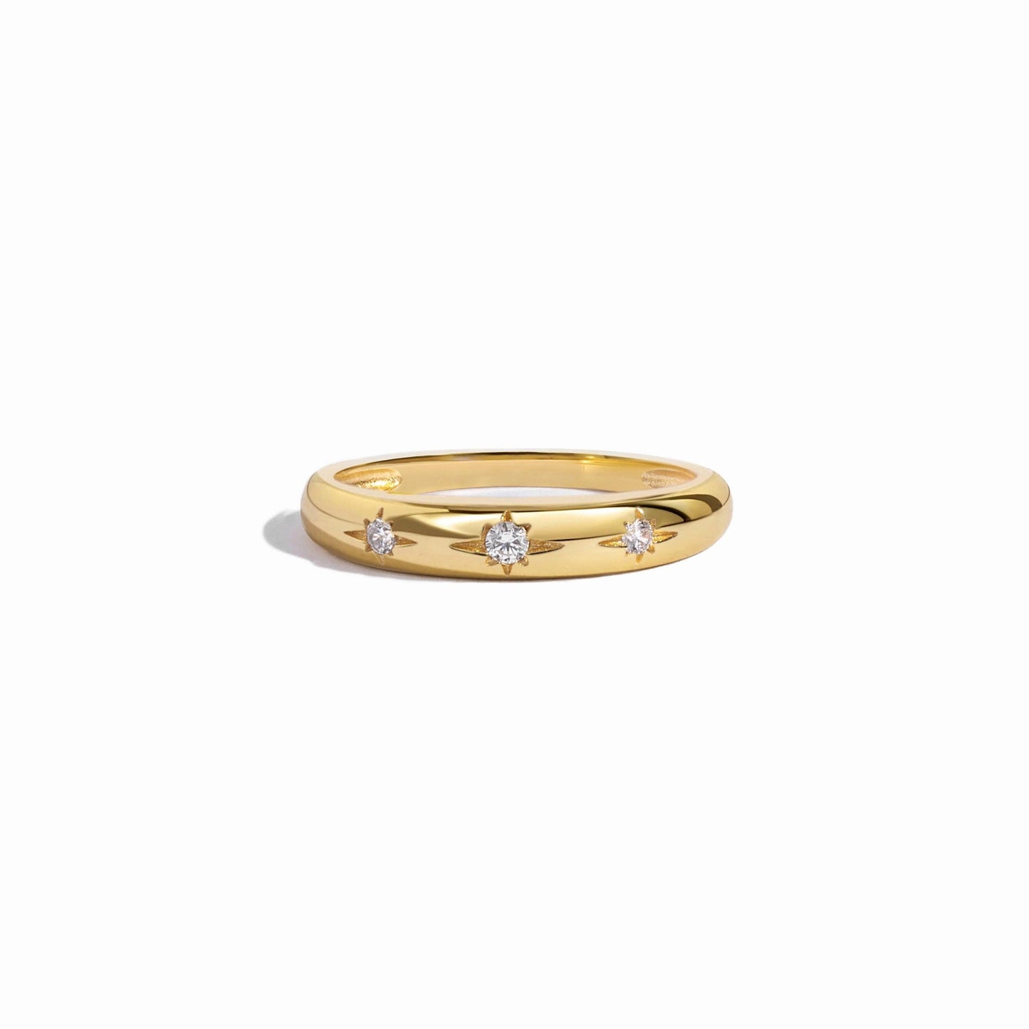 Gold Plated Starburst Ring